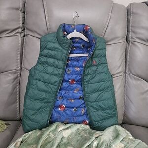 Kids Green Puffer Vest